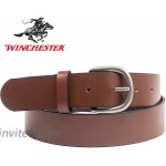 Winchester Brown Women Belts For Jeans Genuine Full Grain Leather 34 MM Wide Made in The USA at Women’s Clothing store