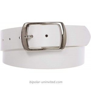 Women Casual Genuine Leather Dress Belt With Square Single Prong Buckle at  Women’s Clothing store