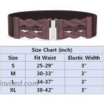 Women Elastic Vintage Wide Belt Stretchy Retro Wide Waist Belt with Metal Buckle at Women’s Clothing store