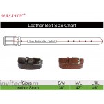 Women Fashion Belt for Pant Waist Belt vintage leather multi holes Tan DB BLK at Women’s Clothing store
