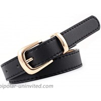 Women Fashion PU Leather Dress & Jeans Waist Belt for Girls and Ladies Gold Color Buckle Black at  Women’s Clothing store