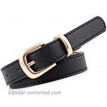 Women Fashion PU Leather Dress & Jeans Waist Belt for Girls and Ladies Gold Color Buckle Black at  Women’s Clothing store