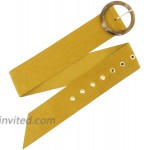 Women genuine Italian Suede Leather Belt for Dress Made in France ANETTE at Women’s Clothing store