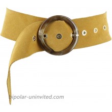 Women genuine Italian Suede Leather Belt for Dress Made in France ANETTE at  Women’s Clothing store