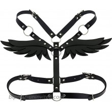 Women Girl Leather Body Bra Chest Harness Belt Adjustable Gothic Punk Angel Wings Waist Harness at  Women’s Clothing store