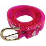 Women Girls Candy Color Holo Butterfly Waist Belt With Buckle Fluorescent Clear Jelly Belt for Jeans Pants Dresses at Women’s Clothing store