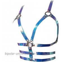 Women Leather Body Chest Harness Waist Belt Straps Suspenders Punk Adjustable QS025 at  Women’s Clothing store