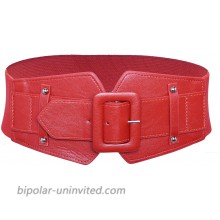 Women Obi Belt Vintage Wide Elastic Waist Band Adjustable Stretchy Cinch Belt red at  Women’s Clothing store
