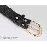 Women Sequin Belts Spatart Rhinestone Jeweled Belts Black Silver Gold at Women’s Clothing store