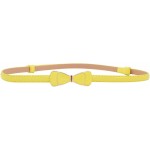 Women Slim Waist Belt with Cute Bowknot in Solid Colors Yellow L at Women’s Clothing store