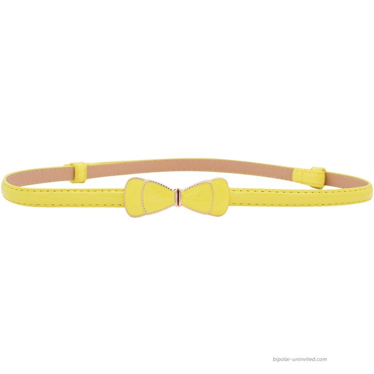 Women Slim Waist Belt with Cute Bowknot in Solid Colors Yellow L at Women’s Clothing store