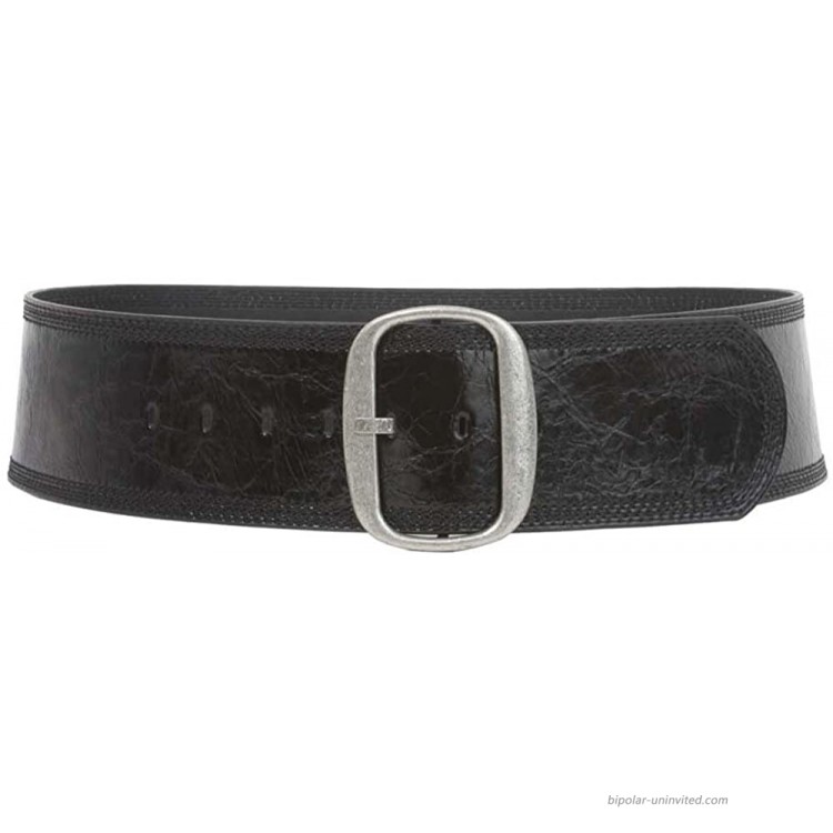Women's 3 75 mm Wide Oval Tone-on-tone Stitching Edged Contour Belt at Women’s Clothing store
