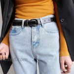 Women's Belt Genuine Leather Casual Grommet Belt for Jeans Pants