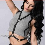 Women's Body Chest Harness Waist Belt Straps Suspenders Punk Harajuku Leather Straps AdjustableW001 at Women’s Clothing store