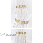 Womens Full Metal Sleek Mirror Plate Waistband Belt Chain Dress Decorated Skinny Golden Silver Belt at Women’s Clothing store