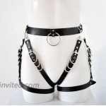 Women's Leg Harness Caged Thigh Holster Garters Harajuku Adjustable and Detachable Waist Gothic Rings Belt for Rave Outfits at Women’s Clothing store