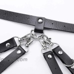 Zoestar Sexy Leather Waist Harness Black Body Leather Belt Punk Waist Cage for Women at Women’s Clothing store