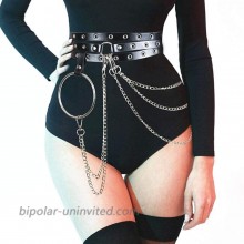 Zoestar Sexy Leather Waist Harness Tassel Black Body Leather Belt Punk Waist Cage for Women at  Women’s Clothing store