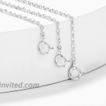 3 Pack Sterling Silver Necklace Extenders-Extension for Bracelet Anklet Jewelry Extension Circle2 3 4inch