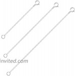 3 Pack Sterling Silver Necklace Extenders-Extension for Bracelet Anklet Jewelry Extension Circle2 3 4inch