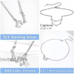 Anklet Women Sterling Silver Sagittarius Anklets Horoscopes Zodiac Charms for Girlfriend Birthday Gift