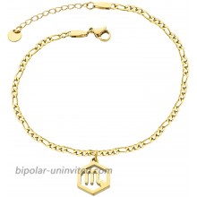 Augonfever Wide Ankle Bracelets for Women 3mm Wide Figaro Chain Gold Scorpio Anklet Zodiac Horoscopes Constellations Gifts Birthday Jewelry