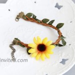 Aukmla Boho Sunflower Anklets Yellow Foot Jewelry Barefoot Sandal Bracelet Ankle Jewelry for Women and Girls