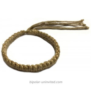 Bracelet or anklet Natural Hemp Surfer Hawaiian Style Handmade Adjustable Cord Fits Most Sizes