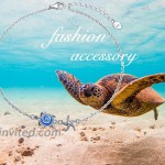 Christmas Gift Sea Turtle Anklet for Women S925 Sterling Silver Adjustable Foot Beach Ocean Ankle Bracelets
