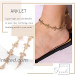 Dresbe Boho Anklet Gold Turtle Anklets Beach Sea Turtle Ankle Bracelet Tortoise Foot Jewelry Chain for Women and Girls