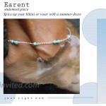 Earent Boho Turquoise Anklet Silver Ankle Bracelets Chain Beach Foot Jewelry Adjustable for Women and Girls