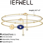 Gold Ankle Bracelets for Women 14K Gold Plated Layered Letter A Initial Anklets for women Dainty Evil Eye Anklets Jewelry Gifts Summer Foot Bracelet for Women