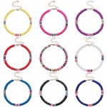 GYSONG Anklets For Women Boho Surfer Anklet Rainbow Cute Beaded Anklet Adjustable Beach Foot Jewelry 9 Pieces