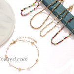 HZEYN 10PCS Boho Ankle Bracelets Sets Summer Beach Anklets Foot Chains Adjustable Foot Jewelry for Women Teen Girls