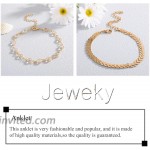 Jeweky Boho Crystal Ankle Bracelets Layered Foot Jewelry Anklets Gold Beach Ankle Chain Accessory for Women and Girls
