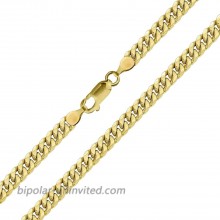 Real 10k Yellow Gold Hollow Miami Cuban Link Anklet Beach Bracelet 3.5mm 10 Inch for Women