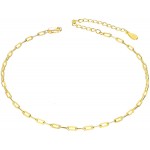 Simple Gold Chain Anklet Paperclip Link for Women Beach Boho Anklet Minimalist Jewelry