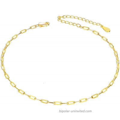 Simple Gold Chain Anklet Paperclip Link for Women Beach Boho Anklet Minimalist Jewelry