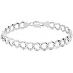 Sterling Silver 7MM & 8MM Double Link Charm Bracelet Anklet Light Weight Nickel Free 7MM- 8 Inch
