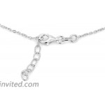 Vanbelle Sterling Silver Jewelry Heartbeat & Hanging Puffed Heart Anklet with Rhodium Plating for Women and Girls