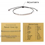 10 Pcs Morse Code Bracelets for Women - Handmade Bead String Bracelet for Teens -Morse Code Bracelet for Men - Inspirational Morse Code Jewelry Gift for Women #4-10 pcs