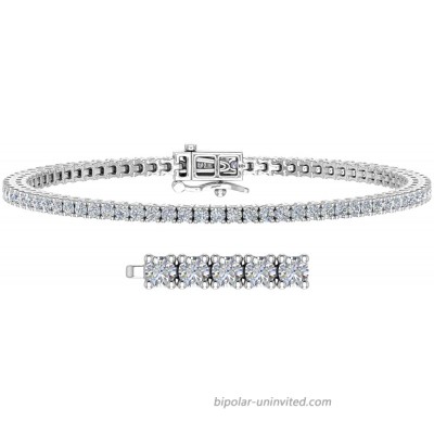 2 Carat Diamond Tennis Bracelet in 10K White Gold 7.5 Inch