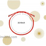 6 Pieces Red Bracelet Adjustable Red Cord Bracelet Braided Knot Kabbalah Bracelet with Amulet for Protection Good Luck Friendship Graduation Birthday Lovers