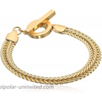 Anne Klein Classics Gold Tone Flat Chain Flex Bracelet One Size