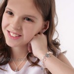 Children's Sterling Silver Communion Rosary Bracelet with White Cultured Pearl and Crystal 6-6.5