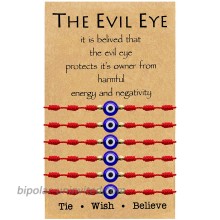choice of all Evil Eye Bracelet for Women 7 Knot Lucky Red Bracelets Adjustable Ojo Turco Kabbalah Red String Amulet for Teens Kids and Baby 6-Red