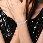 Feraco Magnetic Bracelet for Women Arthritis Pain Relief Titanium Steel Magnetic Therapy Bracelets with Gorgeous Sparkling Cubic Zirconia Costume Jewelry