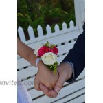 Floral Supply Online - Shimmer Wrap Wristlets. Corsage Snap Floral Bracelets for Wedding Prom Dance or Events. Shimmer White