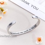 Graduation Gifts for Her 2021 She Believed She Could So She Did Inspirational Cuff Bracelet for Women Congratulations Gifts for High School College Student