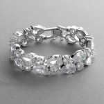 Mariell Silver Petite Length 6 1 2 Wedding Bracelet with Bold CZ Mosaic for Brides and Bridesmaids